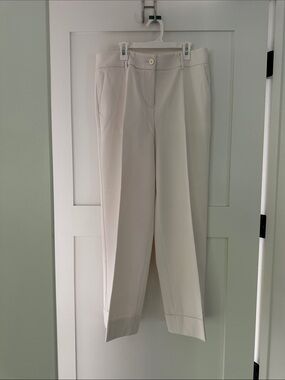 Talbots Cream Tailored Straight-Leg Pants